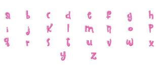 Stack Name Lower Case Font 14 - 4 sizes