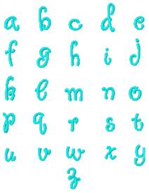 Stacked Name Lower Case Font 2 - 3 Sizes