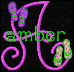 Flip Flops - Monogram Font 25