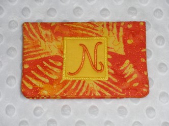 Quilted Monogram Business Card Holder