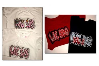 Exclusive BIG~LIL SIS and BRO Double Applique-5 Sizes