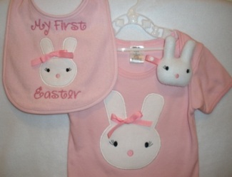 Sweet Bunny Snuggly and Matching Applique 4 sizes