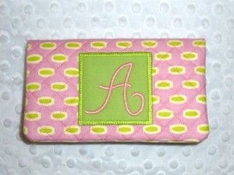 Quilted Monogram Checkbook Cover
