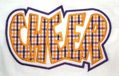 Exclusive CHEER Double Applique-5 Sizes