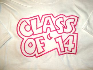 Exclusive Class of '14 Double Applique-5 Sizes