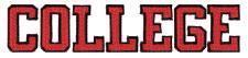 College Applique Font - 2 color
