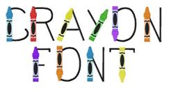 Crayon Font with ITH Crayon Case!
