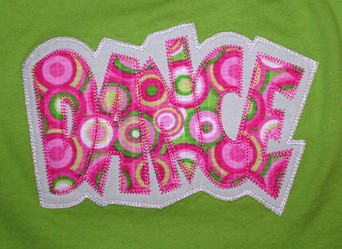 Exclusive DANCE Double Applique-5 Sizes
