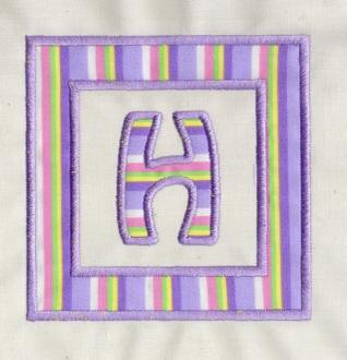 Framed Applique Monogram Font 45