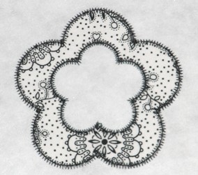 FREE Flower Applique Frame Design