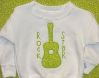 Guitar Rock Star Applique