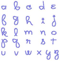 Stack Name Lower Case Font 7 - 2 sizes
