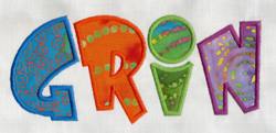 Grin Applique Font - 2 Sizes