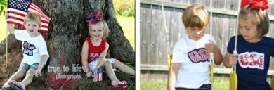 Exclusive USA and JULY 4TH Double Applique - 5 sizes!