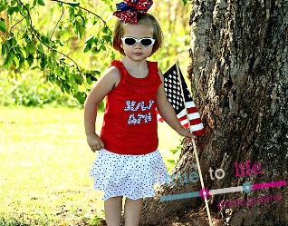 Exclusive JULY 4TH Double Applique - 5 sizes!