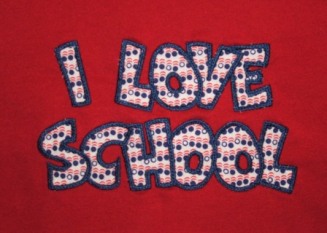 Exclusive I LOVE SCHOOL Double Applique - 5 sizes!