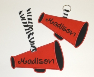 Cheerleader Megaphone Tag - Keychain