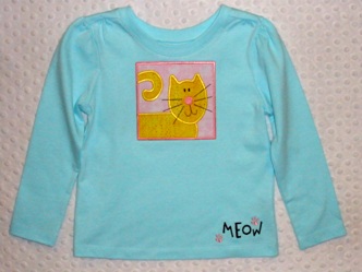 Exclusive Meow Kitty Applique-4 Sizes