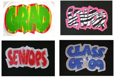 Exclusive GRADUATION Double Appliques-5 Sizes