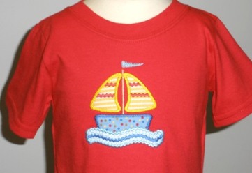 Ric Rac Sailboat Applique