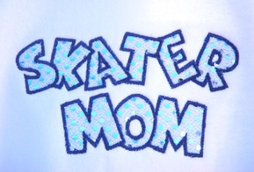 Exclusive SKATER MOM Double Applique - 5 sizes!