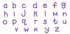 Stack Name Lower Case Font 9 - 2 sizes