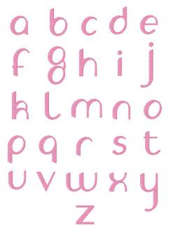 Stack Name Lower Case Font 11 - 3 sizes