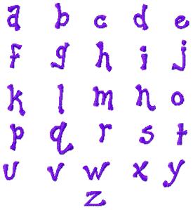 Stacked Name Lower Case Font 3 - 3 Sizes