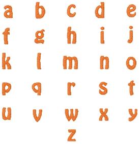 Stacked Name Lower Case Font 4 - 3 Sizes