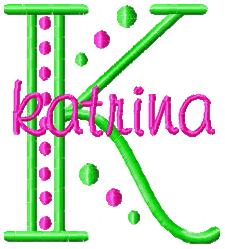 Trendy Dots Font Monogram Font 7