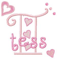 Hearts - Monogram Font 9
