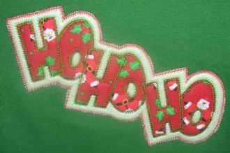 Exclusive HO HO HO Double Applique - 5 sizes!