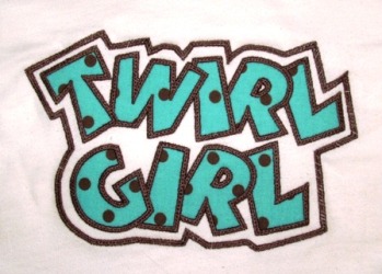 Exclusive Twirl Girl Double Applique-5 Sizes