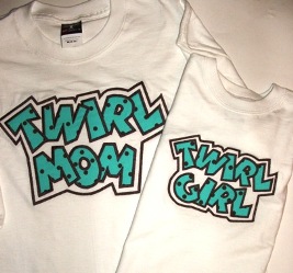 Exclusive Twirl Girl & Twirl Mom Double Applique-5 Sizes