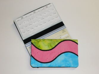 Pieced Wave Checkbook Cover