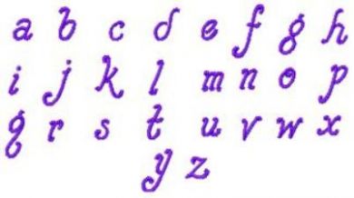 Stacked Name Lower Case Font 1 - 2 Sizes