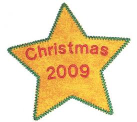 FREE Christmas Star 2009 Applique Design