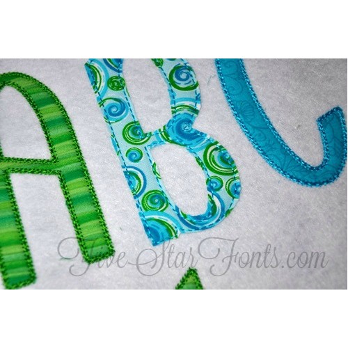 Jude Applique Font 2 Styles of Finishing Stitches Quick Stitch