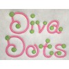 DIVA DOTS Embroidery Font 