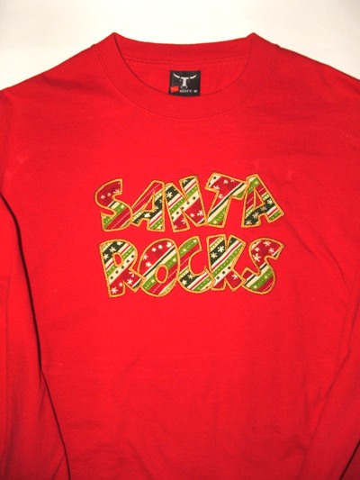 Exclusive SANTA ROCKS Double Applique